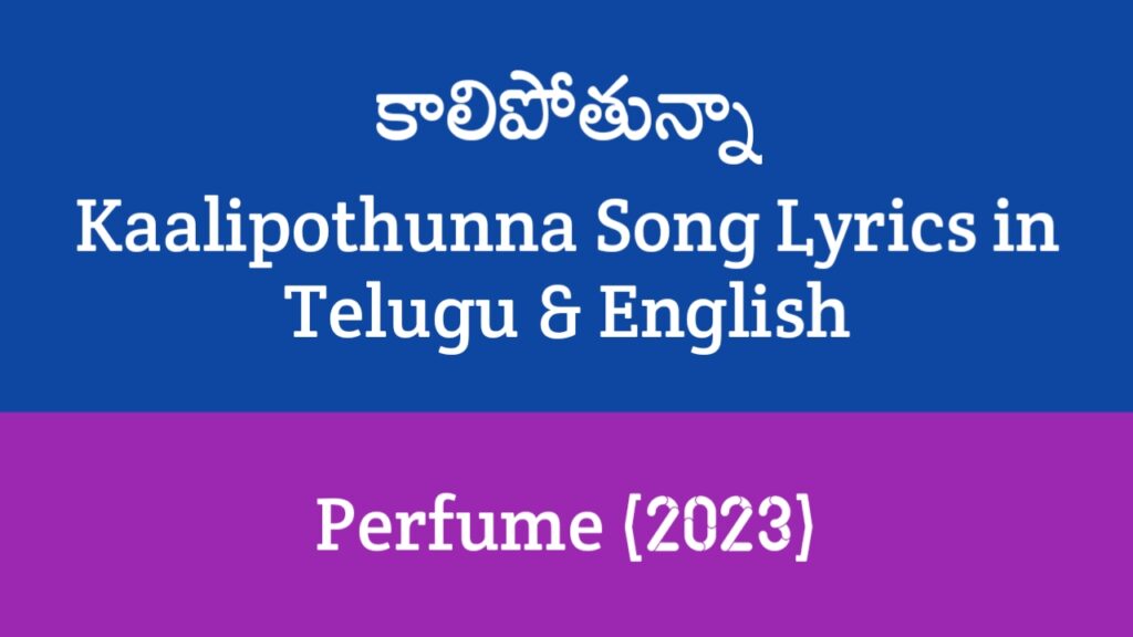 Kaalipothunna Song Lyrics in Telugu